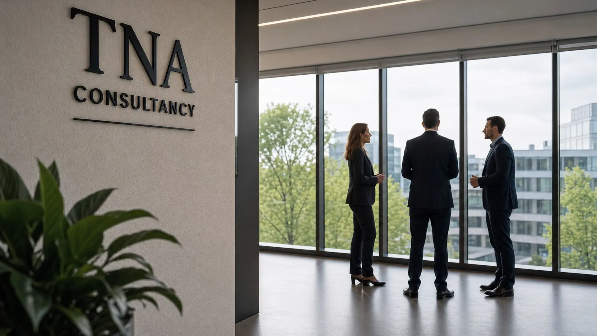 Het team van TNA Consultancy in gesprek tijdens een bijeenkomst.